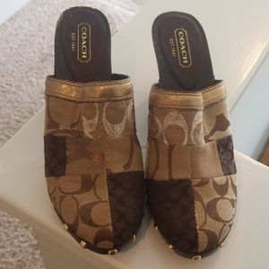 Coach Caterina Signature Logo Mules/Slides
